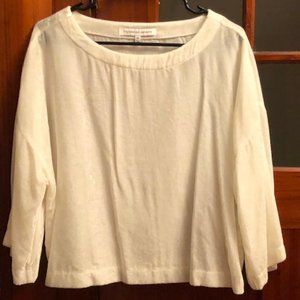 White velour shirt dresses up and down